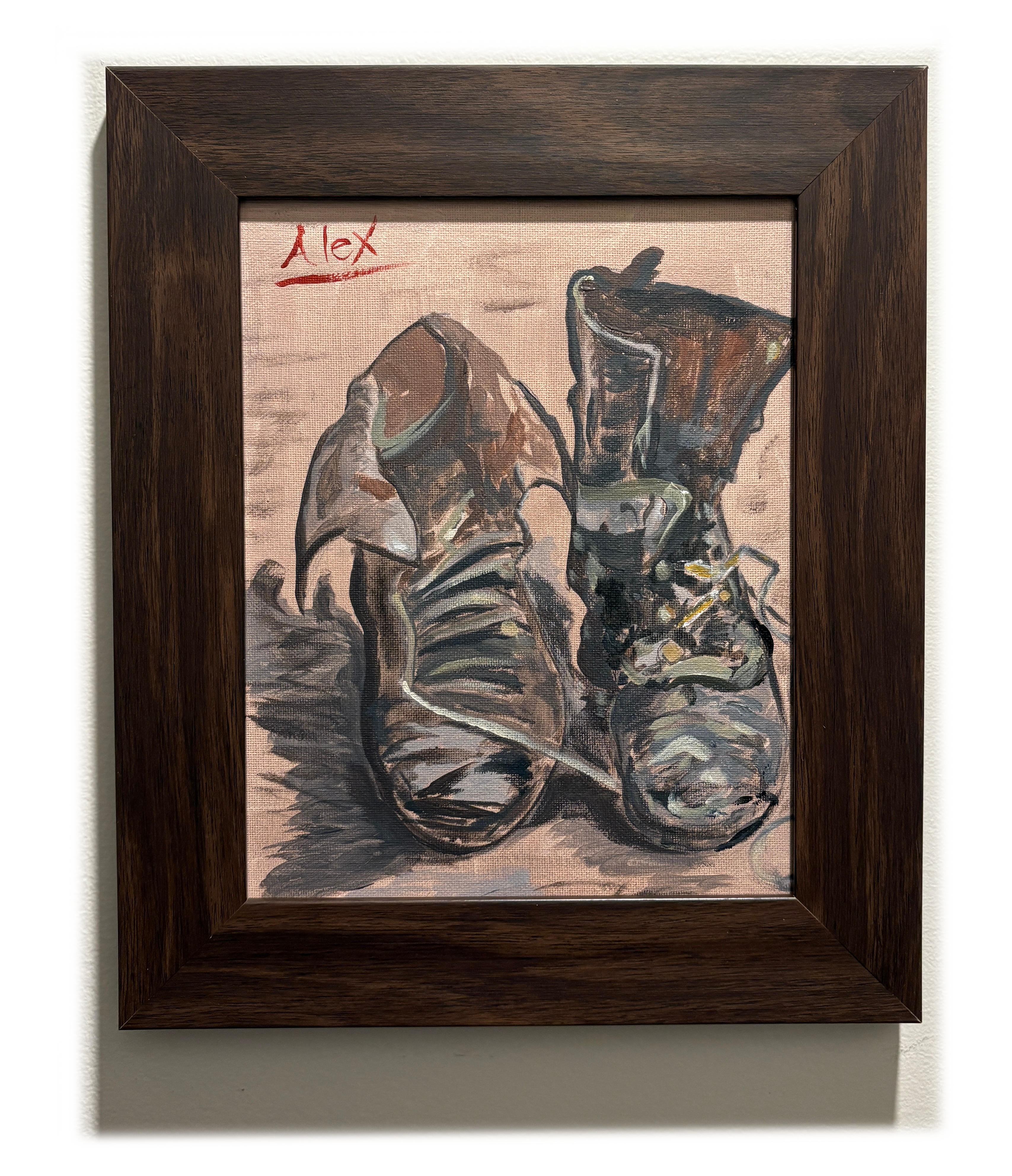 A Pair of Shoes - After Vincent Van Gogh Hand Painted Acrylic Painting