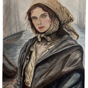 The Fisherman's Daughter Hand Painted Acrylic Painting by Alex Johnson - Fine Art by AJ Original Works