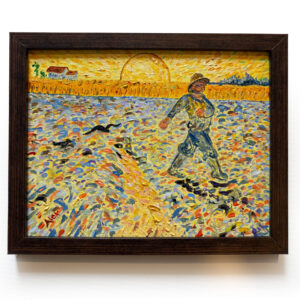 The Sower Vincent Van Gogh Hand Painted Reproduction Framed Acrylic on Canvas by Alex Johnson - Fine Art by AJ